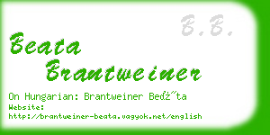 beata brantweiner business card